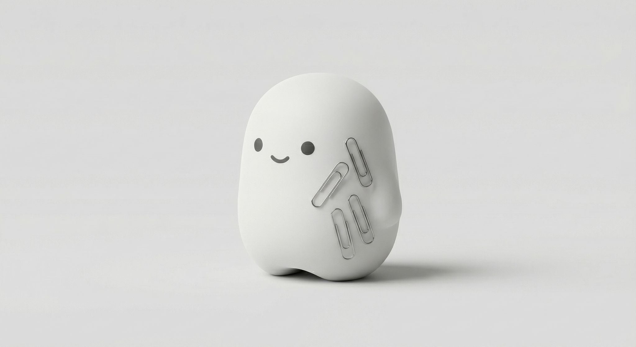 Wink holding paperclips
